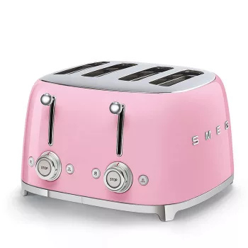 SMEG retro 2x2-szeletes kenyérpirító, rózsaszín