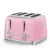 SMEG retro 2x2-szeletes kenyérpirító, rózsaszín
