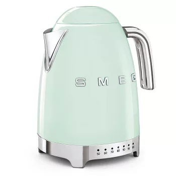   SMEG VÍZFORRALÓ, 50-es évek retro design, állítható vízhőfok, 1,7 liter, 2400 W, világoszöld