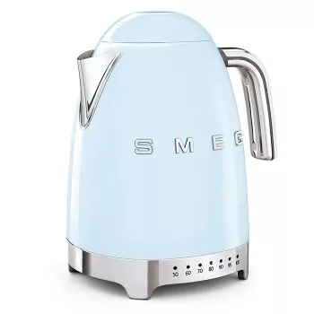   SMEG VÍZFORRALÓ, 50-es évek retro design, állítható vízhőfok, 1,7 liter, 2400 W, világoskék