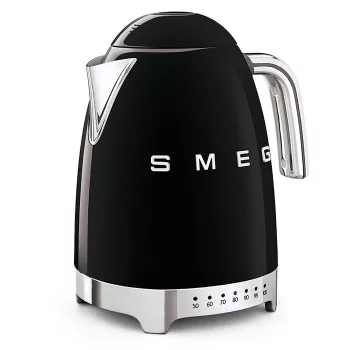   SMEG VÍZFORRALÓ, 50-es évek retro design, állítható vízhőfok, 1,7 liter, 2400 W, fekete