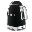 SMEG VÍZFORRALÓ, 50-es évek retro design, állítható vízhőfok, 1,7 liter, 2400 W, fekete