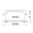 Fogantyú 2415-192 ZN1 160mm Fekete Nikkel Fém
