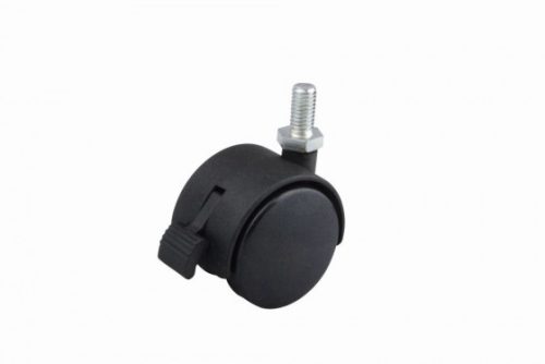 Bútorgörgő 40mm M8x15mm Menetes Fékes 30kg Fekete