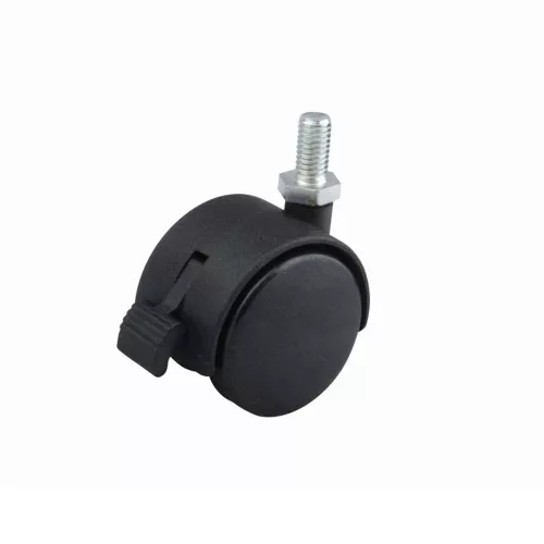 Bútorgörgő 40mm M8x15mm Menetes Fékes 30kg Fekete