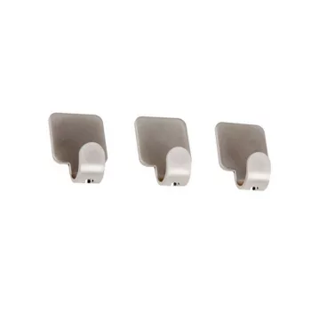   Fogas 2319 Öntapadós 3db/csomag Nikkel Fém Fogas 2319 Öntapadós