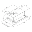 EVIDO SLIMLUX 50X teleszkópos, páraelszívó, LED, 50 cm, szürke/inox front