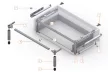 Blum Space Step Z95Q1040A lábazati fiókos fellépőhöz, keresztprofil
