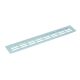 Szellőzőrács 80x250mm Alu elox