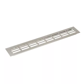 Szellőzőrács 80x400mm Nemesacél imitáció
