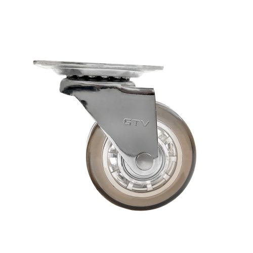 Bútorgörgő 50mm Talpas Áttetsző füst