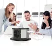 Konnektor Munkalapba süllyeszthető LIFT 3x230V+2USB 1,5fm Matt fekete