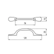 Fogantyú 921-127  76mm Fekete Nikkel Fém