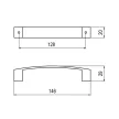 Fogantyú A013-128 128 Aluminium