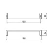 Fogantyú 169-160 160 Matt Aluminium Fém