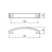 Fogantyú A010-128 128 Aluminium