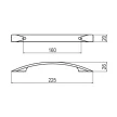 Fogantyú 154-160 Matt Aluminium Fém