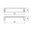 Fogantyú 169-128 Matt Aluminium Fém