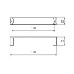 Fogantyú 180-128 Matt Aluminium Fém