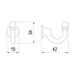 Fogas E1002 36x20 Nikkel Fém