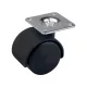 Bútorgörgő 40mm Talpas 25kg Fekete