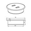 Konnektor Töltőállomás (Dokkoló) SM-636A 2xUSB  FEKETE