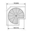 Fémrács 24313 3/4 Forgókosár garnitúra 710x560/790 mm Króm