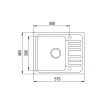 EVIDO Home 45S compact gránit mosogató 575x460 bézs