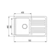 EVIDO Home 45S gránit mosogató 765x460 Antracit
