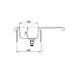 EVIDO Home 45S gránit mosogató 765x460 Antracit