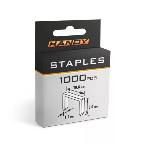 Tűzőkapocs - 1,2 x 10,6 x 8 mm 1000 db Handy