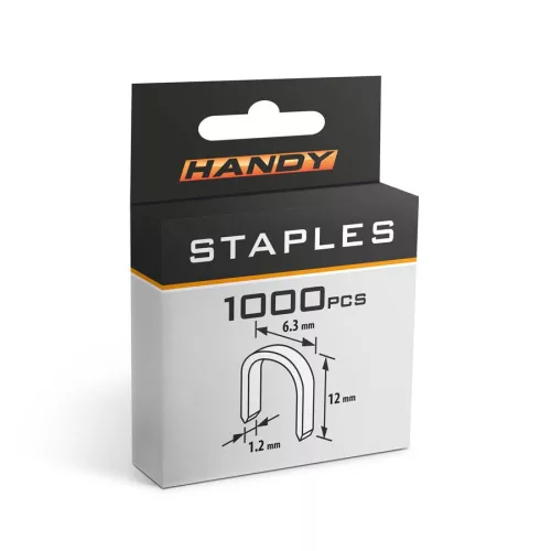 Tűzőkapocs - 1,2 x 6,3 x 12 mm 1000 db Handy