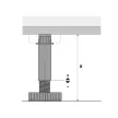 Szekrényláb HETTICH 70151 Korrekt láb 80mm fekete