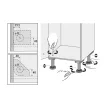 Szekrényláb HETTICH 70152 Korrekt láb 110mm fekete
