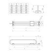 Kihúzható vállfatartó 480mm 284656 króm-fekete
