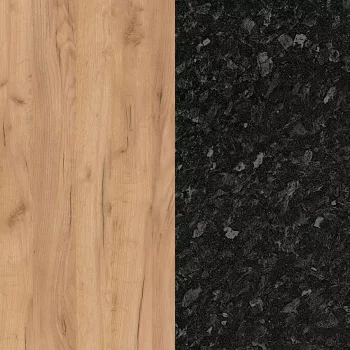   Konyhai hátfal K003 PW/K210FP CR Arany Craft Oak/Black Flint 4100x640x8mm