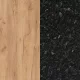 Konyhai hátfal K003 PW/K210FP CR Arany Craft Oak/Black Flint 4100x640x8mm