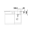 BLANCO AXIA III 45 S-F palaszürke fa tart. exc. 523194