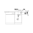 BLANCO AXIA III 5 S-F antracit fa tart. exc. 523225 színtbe építhető