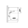 BLANCO AXIA III 6S-F jobb fekete fa tart.,exc. 525855