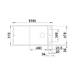 BLANCO AXIA III XL 6 S fekete fa tart. 525858