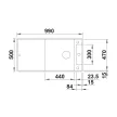 BLANCO AXIA III XL 6S-F fehér fa tart.exc. 523523