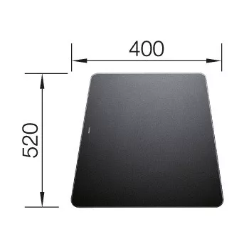 BLANCO Üveg vágólap fekete STATURA 6S-IF 520x400