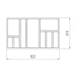 Evőeszköztartó SKY 500/900 (474x822mm) antracit