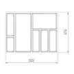 Evőeszköztartó SKY 500/700 (474x622mm) antracit