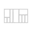 Evőeszköztartó SKY 500/900 (474x822mm) fehér