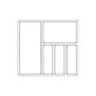 Evőeszköztartó SKY ANTARO 500/60 (516x474mm) fehér