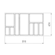 Evőeszköztartó SKY ANTARO 500/90 (816x474mm) antracit