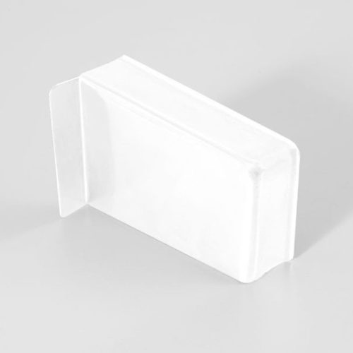 Szekrény függesztő 806-os takarósapka balos 67x43x26mm Fehér