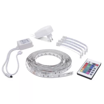   Led-es szalag szett RGB Beltéri - Távirányítóval + Trafóval szines 3fm